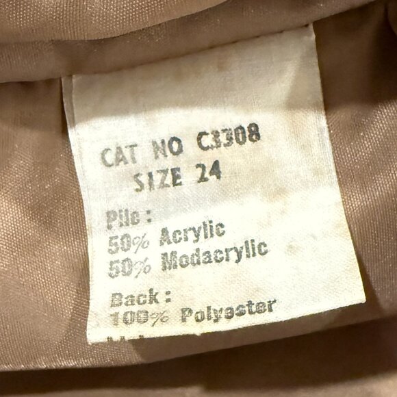 Astraka of London Vintage Camel Faux Fur Coat - Picture 8 of 8